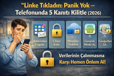 “Linke Tıkladın: Panik Yok — Telefonunda 5 Kanıtı Kilitle (2026)”