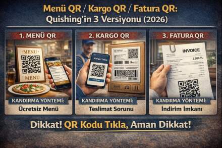 Menü QR / Kargo QR / Fatura QR: Quishing’in 3 Versiyonu (2026)