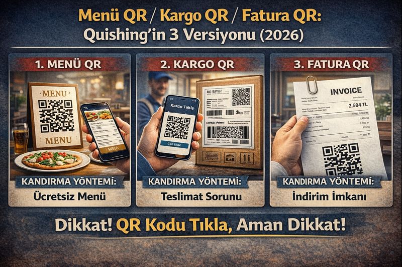 Menü QR / Kargo QR / Fatura QR: Quishing’in 3 Versiyonu (2026)