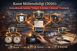 Kanıt Mühendisliği (2026): Dolandırıcılık Sonrası “3 Kayıt–2 Zaman–1 Kaynak” Protokolü
