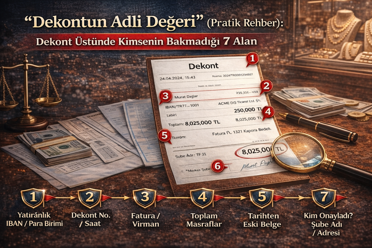 “Dekontun Adli Değeri” (Pratik Rehber): Dekont Üstünde Kimsenin Bakmadığı 7 Alan
