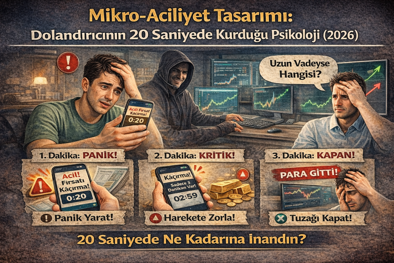 Mikro-Aciliyet Tasarımı: Dolandırıcının 20 Saniyede Kurduğu Psikoloji (2026)
