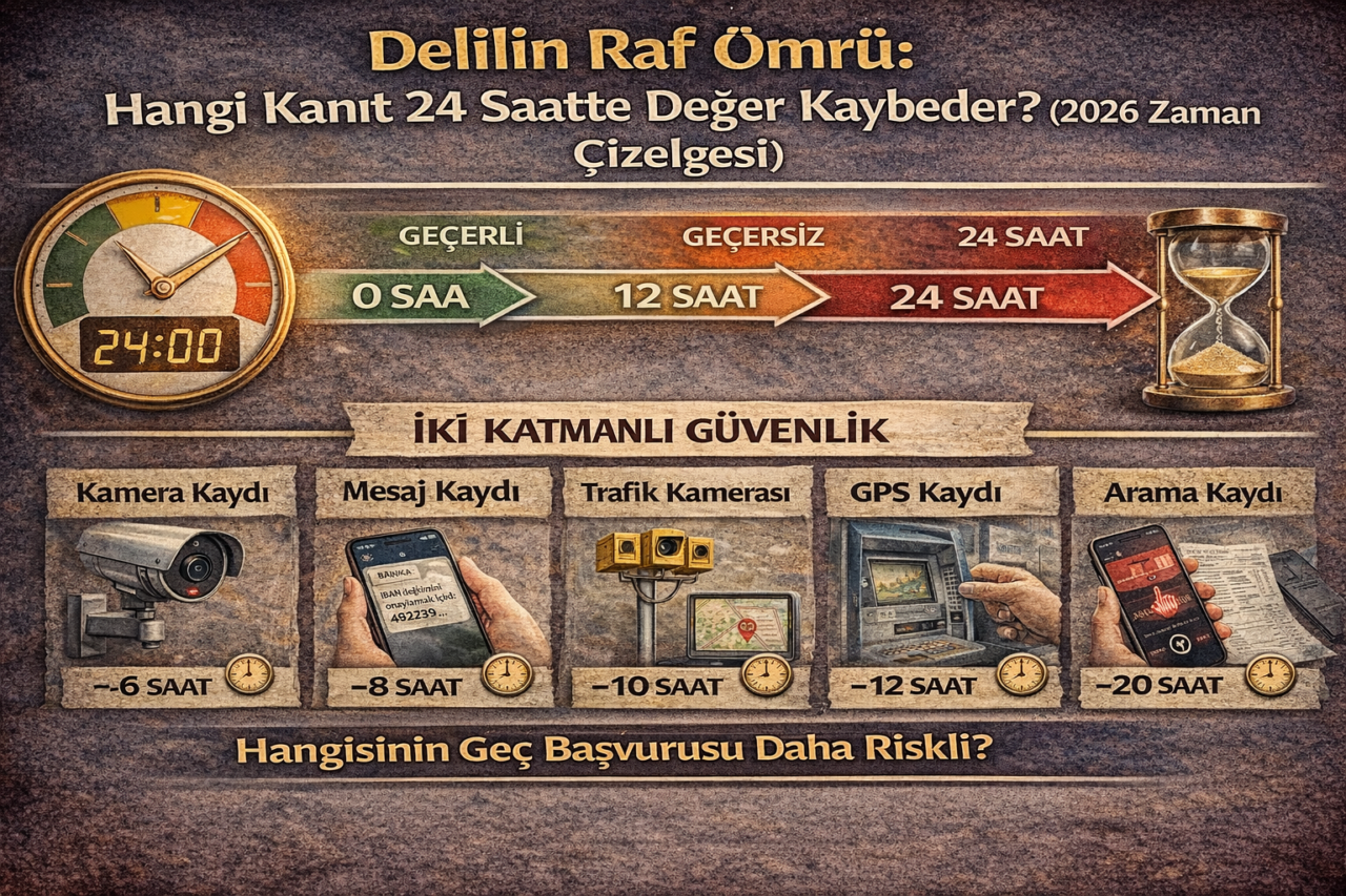 Delilin Raf Ömrü: Hangi Kanıt 24 Saatte Değer Kaybeder? (2026 Zaman Çizelgesi)