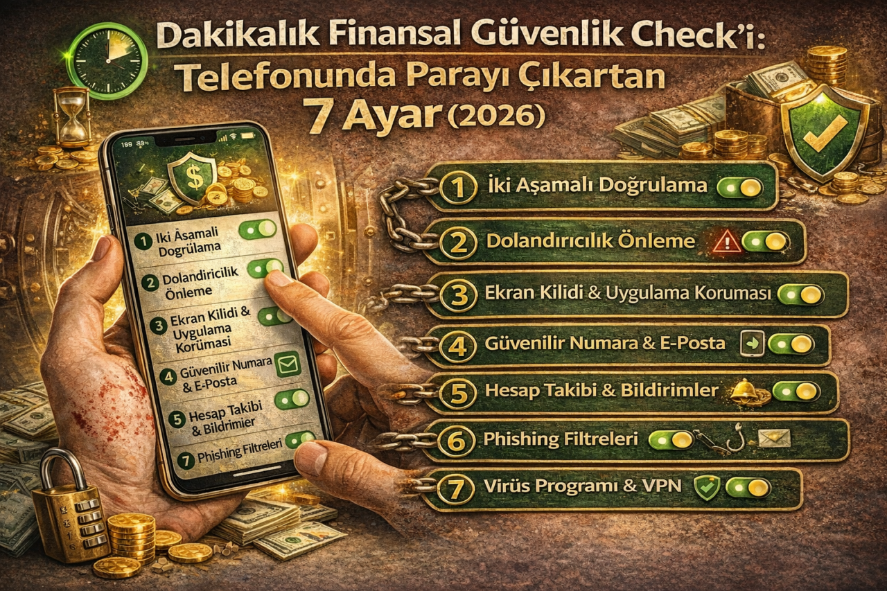 2 Dakikalık Finansal Güvenlik Check’i: Telefonunda Parayı Çıkartan 7 Ayar (2026)