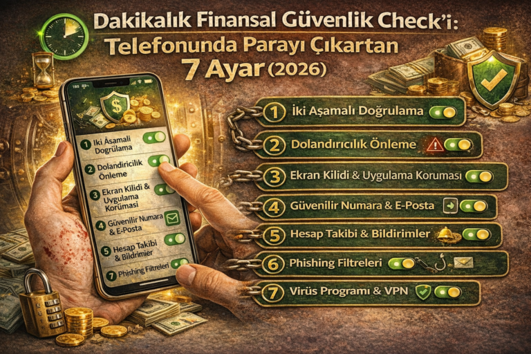 2 Dakikalık Finansal Güvenlik Check’i: Telefonunda Parayı Çıkartan 7 Ayar (2026)