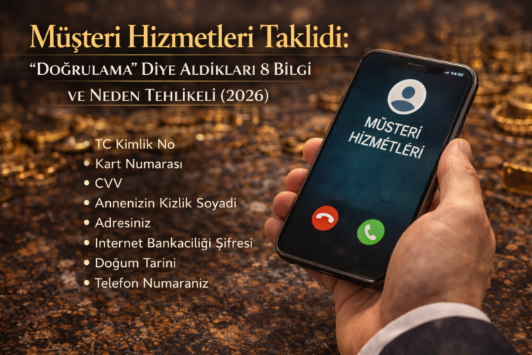 Müşteri Hizmetleri Taklidi: “Doğrulama” Diye Aldıkları 8 Bilgi ve Neden Tehlikeli (2026)