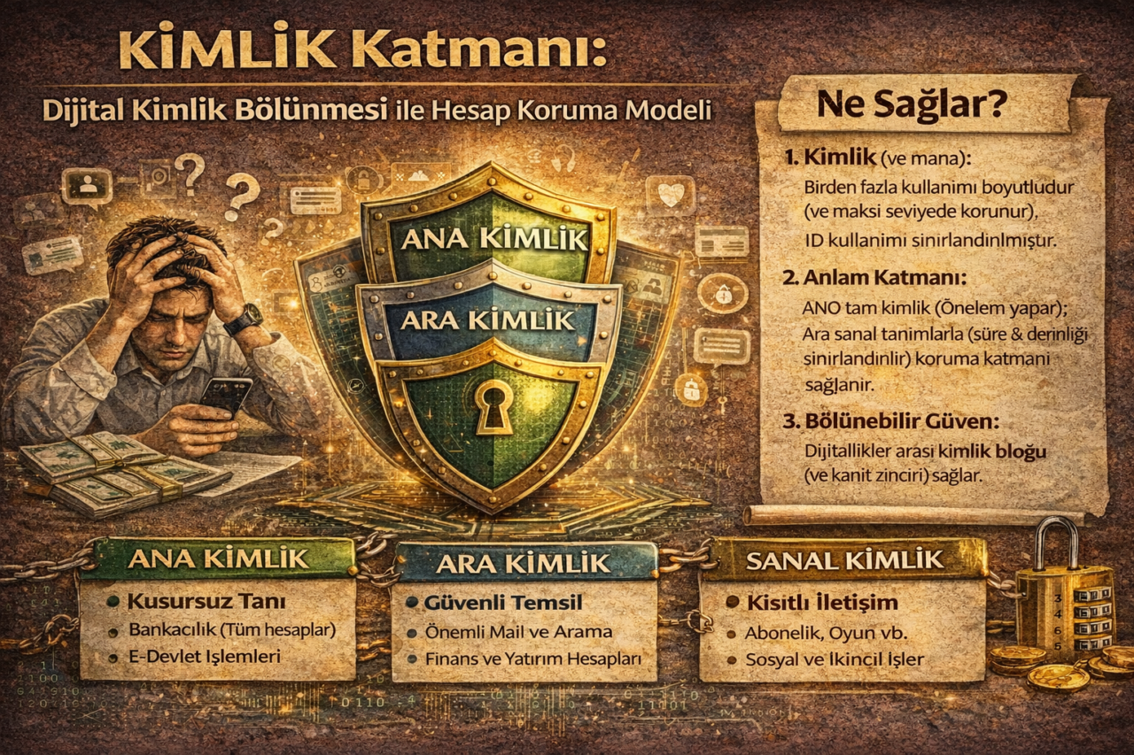 KİMLİK Katmanı: Dijital Kimlik Bölünmesi ile Hesap Koruma Modeli